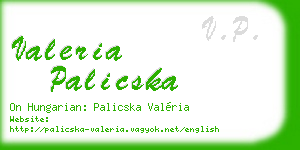 valeria palicska business card