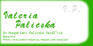 valeria palicska business card